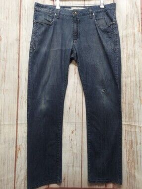 Five Four Relaxed Distressed Men's Dark Blue Fade Denim Jeans